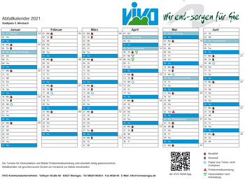 Abfall Kalender 2021 Vivo Warngau abfall kalender 2021
